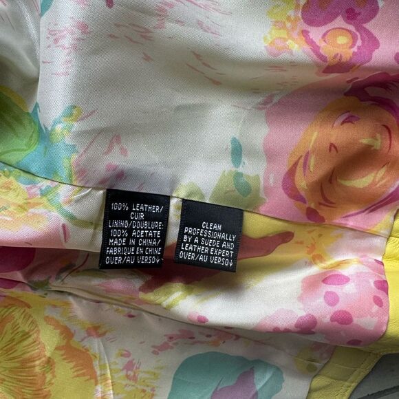 Vintage Yellow Women's Leather Jacket - Picture 7 of 8